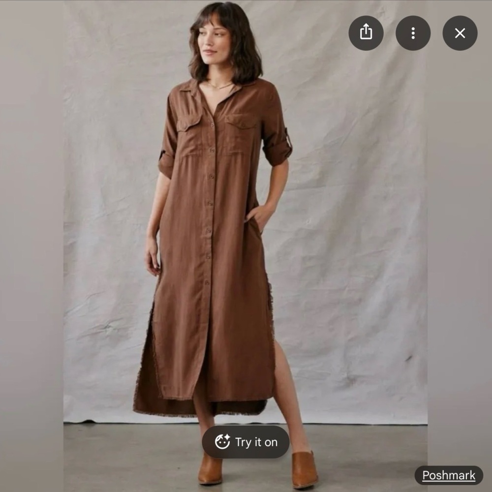 Brown Bella Dahl duster dress